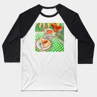 Eroica Britannia Bakewell Pudding and cup of tea on green Baseball T-Shirt